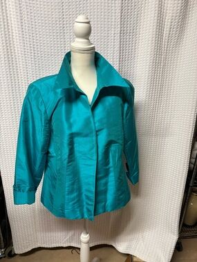 Patrick Christopher Size 16W 100% Silk Blazer fully lined